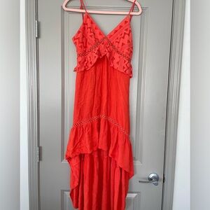 Fab’rik Hugh Low Burnt Orange Maxi Dress Size M